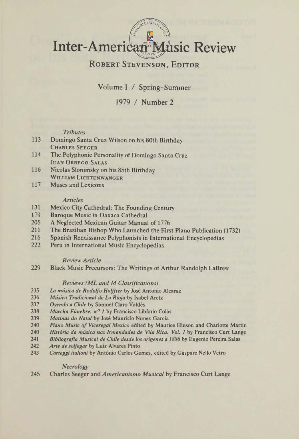 											Ver Vol. 1 Núm. 2 (1979): spring-summer
										